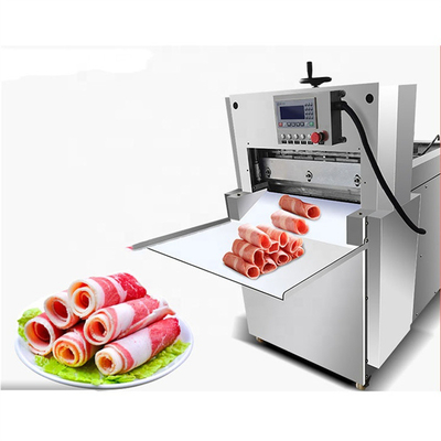 Minus 18C Industri Mesin Pengiris Daging Sapi Otomatis Penuh 0.1 * 5mm 0.6t/ H
