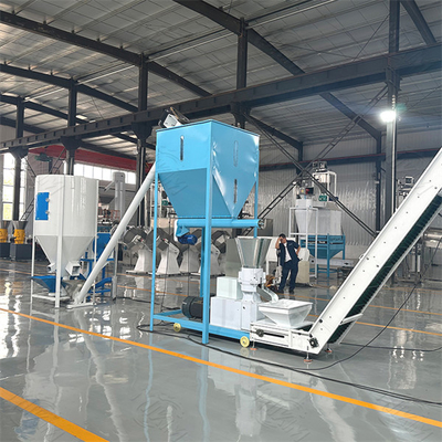 Granulator Mesin Pelet Pakan Unggas Hewan Kecil Biru 30kw 1200kg / H