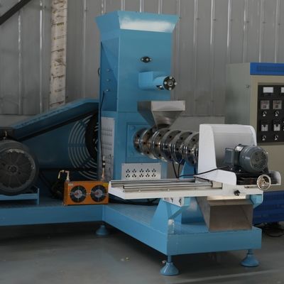 5.5kw Floating Fish Feed Pellet Mill Single Screw Pet Food Extruder Machine Antirust