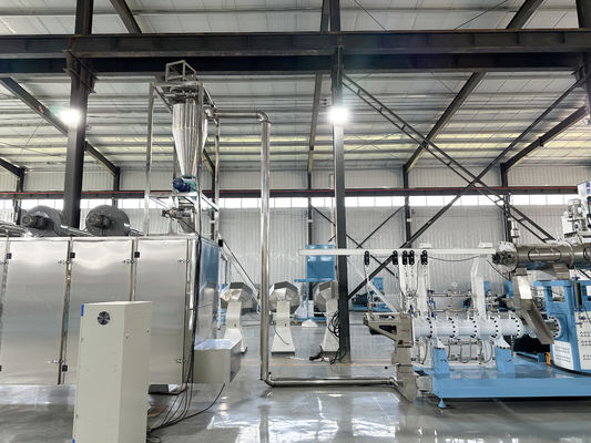 1-2T/H Kapasitas Besar Mengambang/Menenggelam Jenis basah sekrup tunggal ekstruder pelet pakan ikan Jalur produksi Karp Udang Makanan Hewan Motor PLC Pump Gear