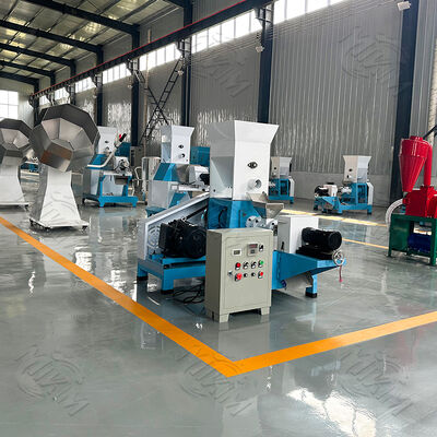 Fish Feed Production Equipment: 200-1000KG/H Single-Screw Floating Fish Feed Extruder Machine For Sale 