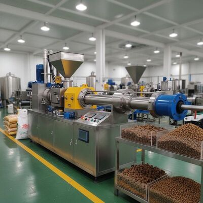Kondisi Baru Otomatis Twin-Screw Menenggelamkan Extruder Makanan Ikan Pet Makanan Pellet Membuat Mesin Kucing Anjing Makanan Extruder Mesin Harga