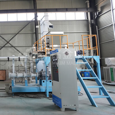 2 Ton 1mm Pet Trade Mesin Makanan Ikan Floating Twin Screw Mesin Extruder Makanan Anjing untuk Tilapia