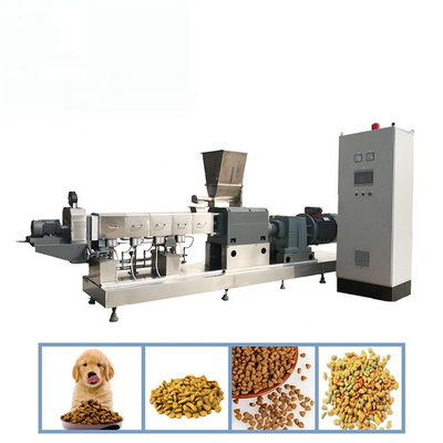 76.5ft 62KW Lini Produksi Makanan Anjing Extruder Twin Screw
