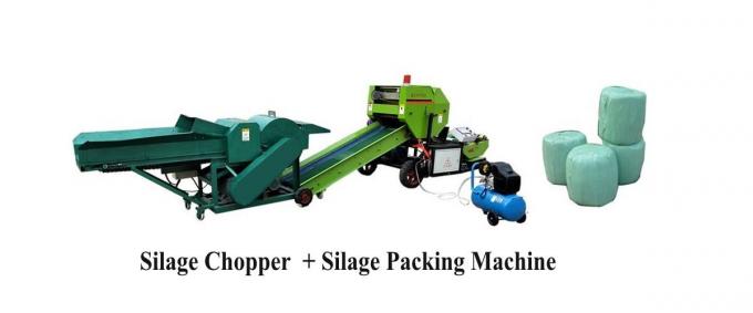 10.5ft 2 Layer Film Silage Packing Machine Mini Grass Baler 15hp Engine Drive 3